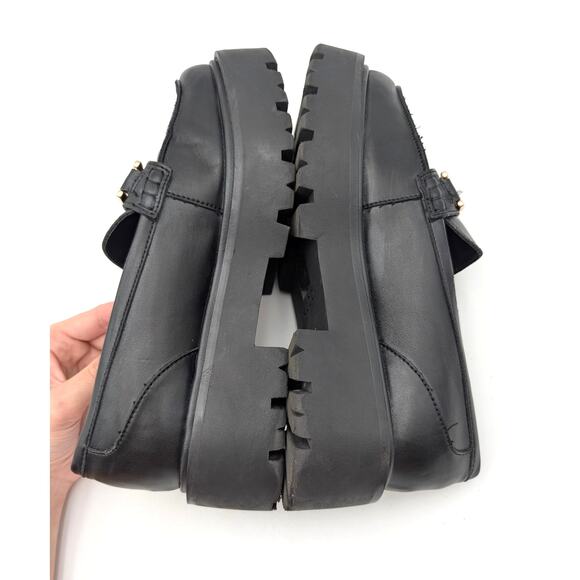 Aldo Oneameth Platform Lug Sole Loafers Women's Round Toe Black Size US8.5 EU39 - Picture 5 of 16